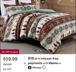 Awesome like new Western Oversized King Comforter. $40