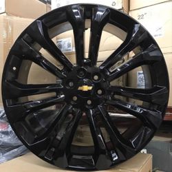 22” 24” 26” GLOSS BLACK Ck159 WHEELS GMC YUKON SIERRA RIMS CHEVY SILVERADO TAHOE SUBURBAN TIRES DODGE RAM