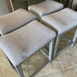 Counter Height Gray Barstools (Set of 4)
