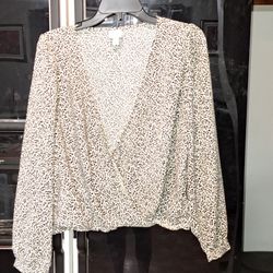 A New Day Cream And Black Blouse 