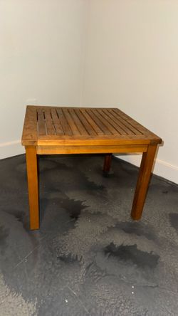 Wooden outdoor table