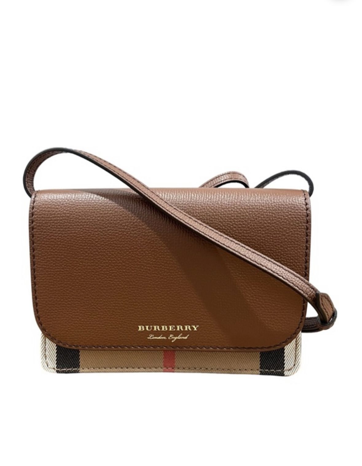 Burberry Hampshirite House Check leather Crossbody