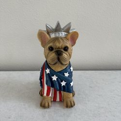 Patriotic Fourth Of July Liberty Pug Figurine