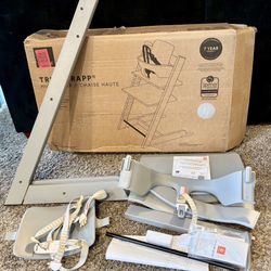 Stokke Tripp Trapp Chair, Storm Grey - Adjustable, Convertible Chair  Open box item is new! Only comes with what’s pictured.  The Stokke Tripp Trapp H