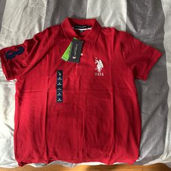 Red Collar Ralph Lauren Polo Shirt