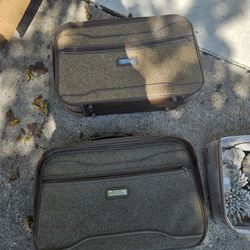 2 Jordache Vintage Luggage Suitcase Brief Case Bags