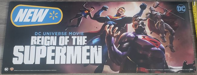 Superman DC Movie Poster! Large ~30" inches wide x 12" inches tall