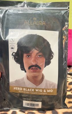 Nerd black wig