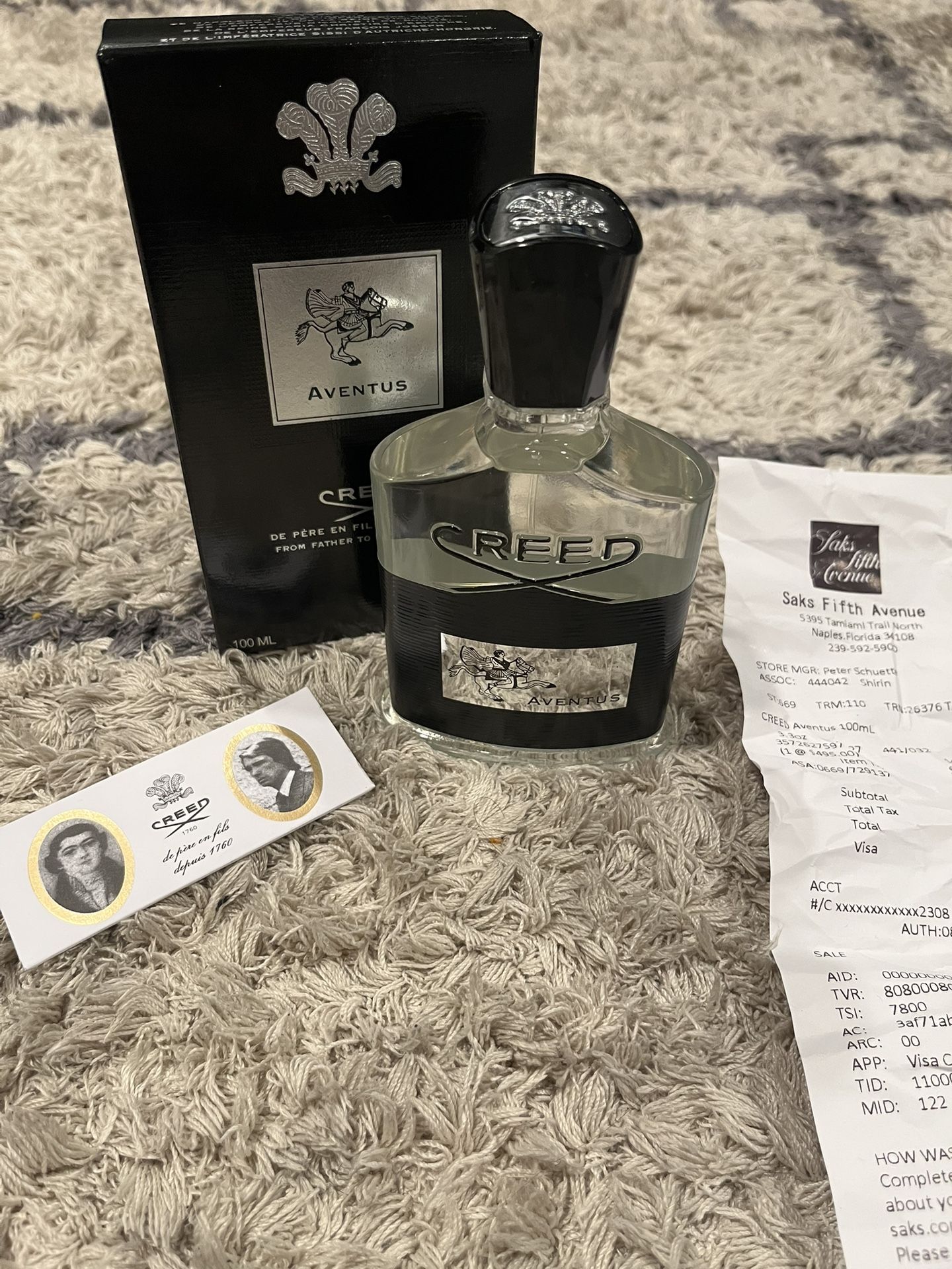 Creed Aventus Men’s Eau de Parfum Spray 100ml 3.3 oz