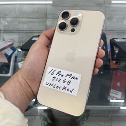 16 Pro max Unlocked. Cash Or $10 Down W Approval 
