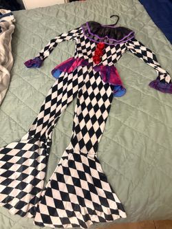 Adult S Harlequin Clown Halloween Costume