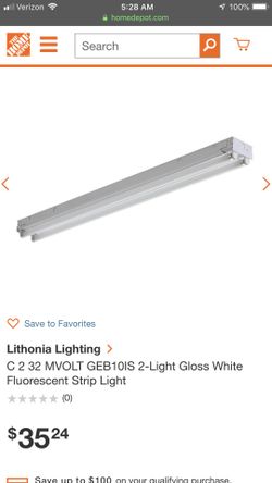 C 2 32 MVOLT GEB10IS 2-Light Gloss White Fluorescent Strip Light C 2 32 MVOLT GEB10IS 2-Light Gloss White Fluorescent Strip Light