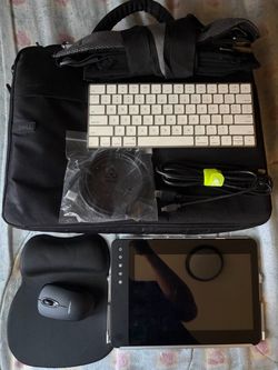 Computer Bundle Or Separate, (Apple Magic Keyboard, Mouse and pad, Portable Monitor, Dell Computer Bag)