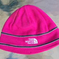 Girls North Face Hat Size Small Hot Pink