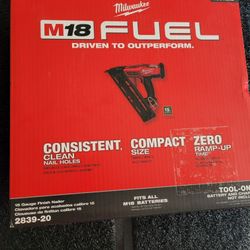Milwaukee Fuel M18 15g Finish Nailer. Tool Only $220 Firm 
