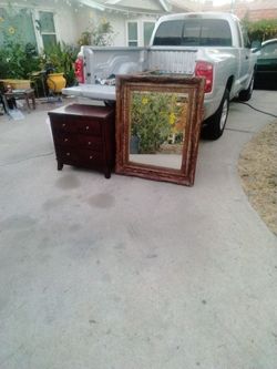3 Drawer Nightstand And 36" By 42 Mirror