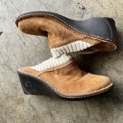 UGG Australia Gael Women’s Wedge Slip on Clogs Mules Brown size 6