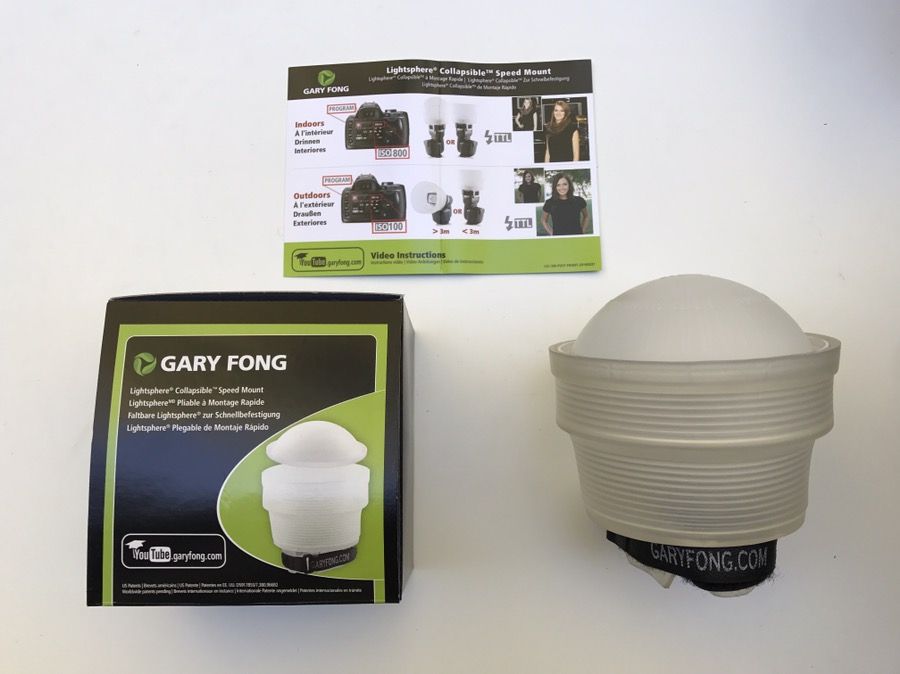 Gary Fong Lightsphere Collapsible Speed Mount Universal Flash Diffuser (White)