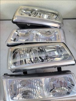03-06 Chevrolet Silverado Avalanche Headlights Luces Micas Calaveras Faros Faroles Focos Headlamps Chevy