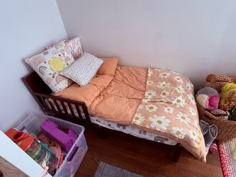 Toddler bed and mattress