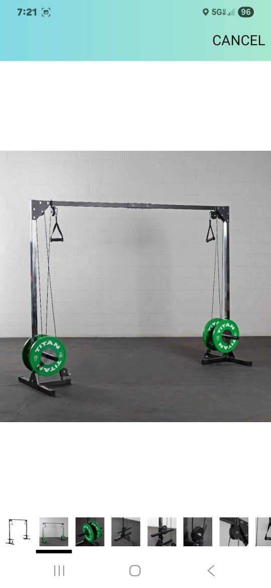 Titan Fitness Cable Crossover Machine, Rated 440 LB, Upper Body Specialty Machine Weightlifting and Bodybuilding
