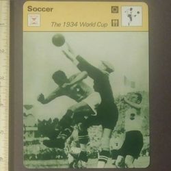 1979 Sportscaster Peter Platzer 1934 World Cup Wunderteam Austria Goalkeeper Sport Photo Large Over-sized Card HTF Collectible Vintage Italy