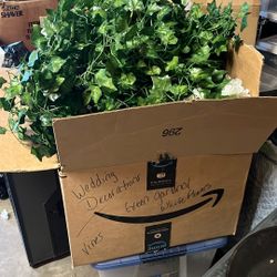 Garland Decorations & White Flowers