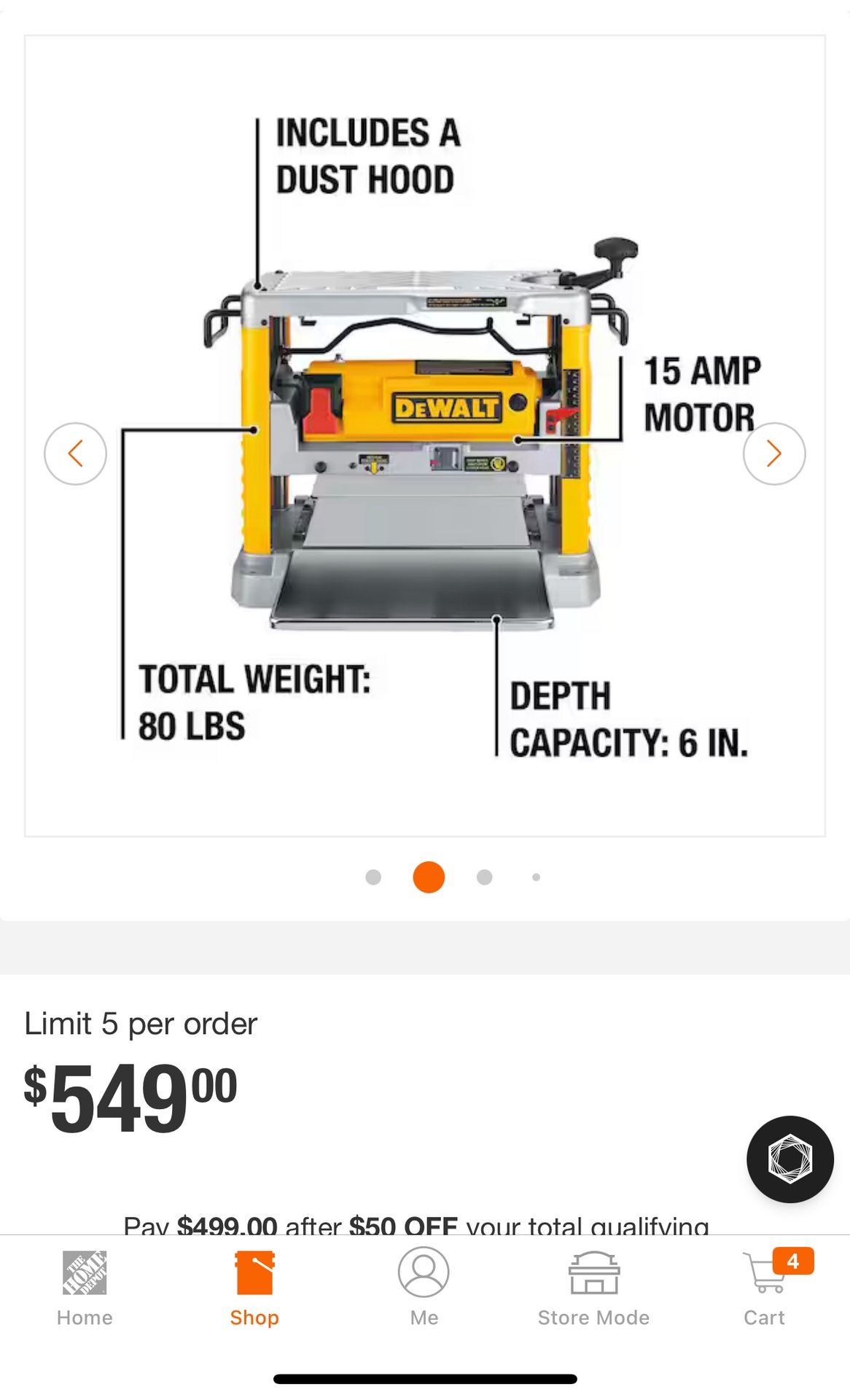 15 Amp Corded 12.5 in. Bench Planer