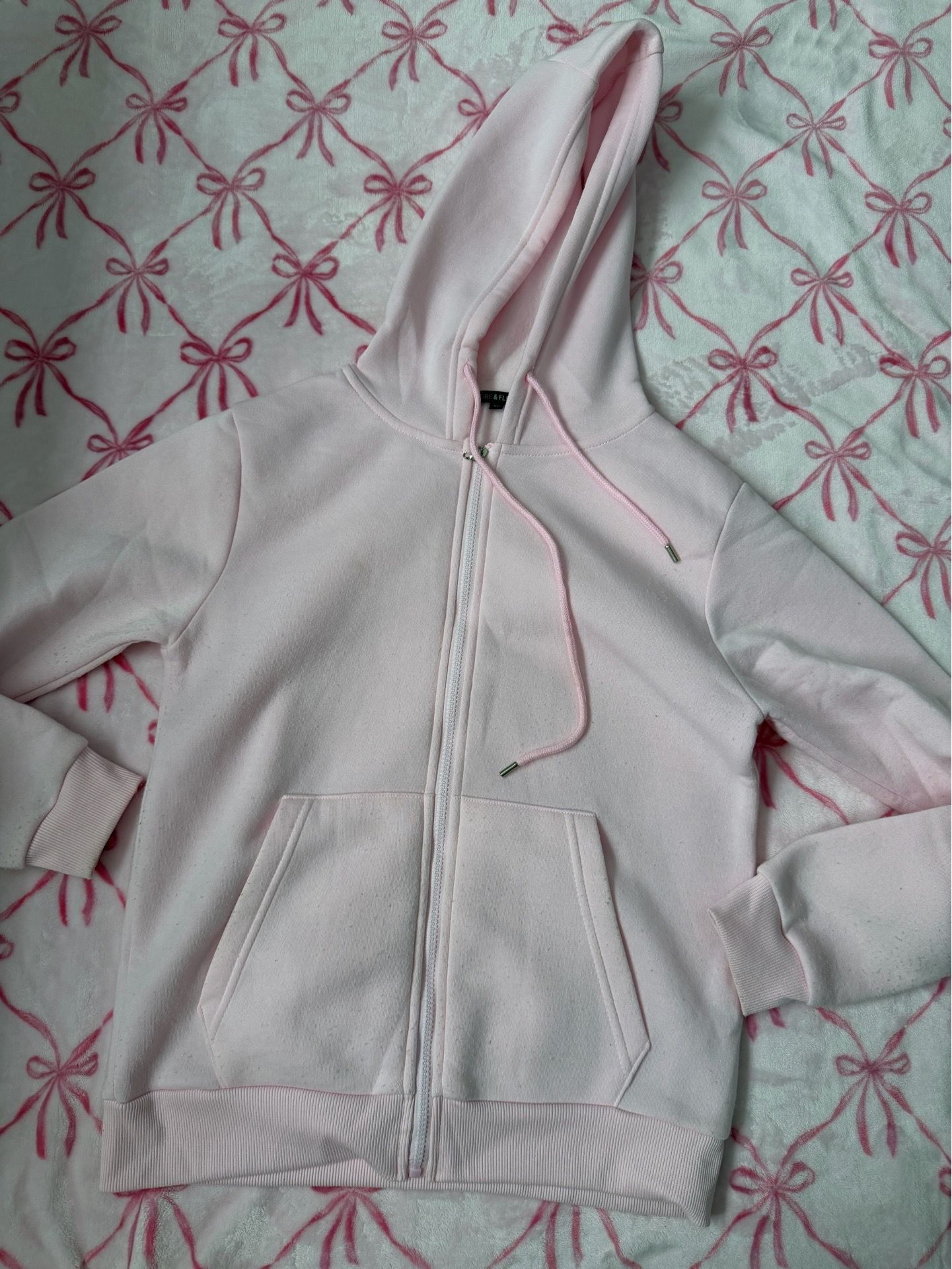 pink zip up jacket