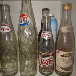 Vintage Pepsi Bottle Collection 