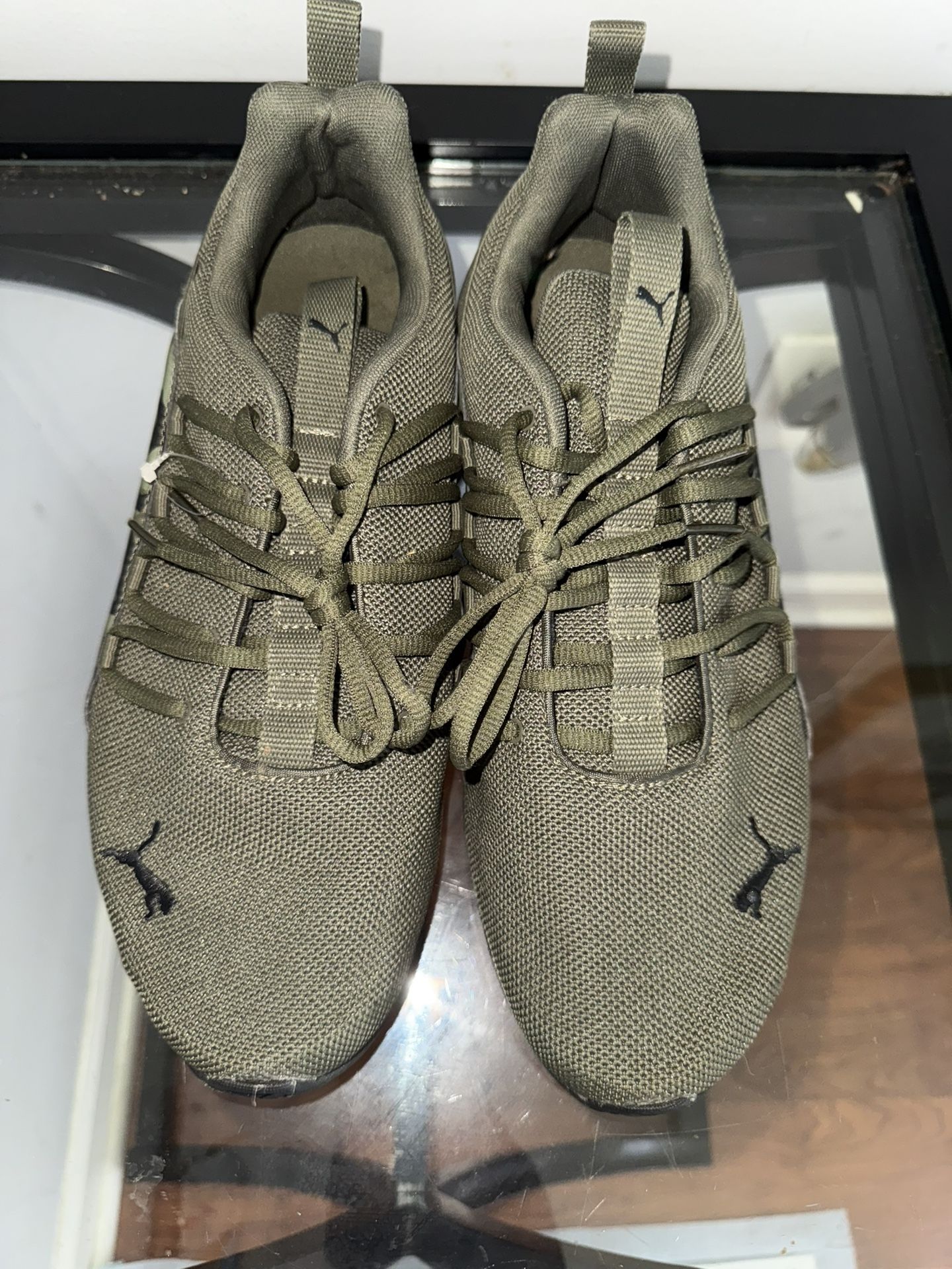 Army Green Puma Sneakers 