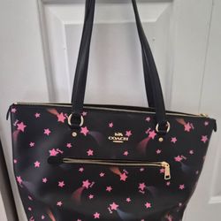 Coach Gallery Tote bag with Disco Star Print