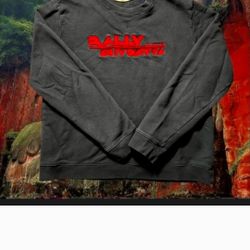 Bally Switzerland red and black embroidered spell-out crewneck sweatshirt