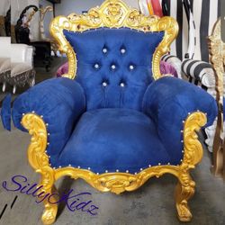 Royal Blue Throne Chair