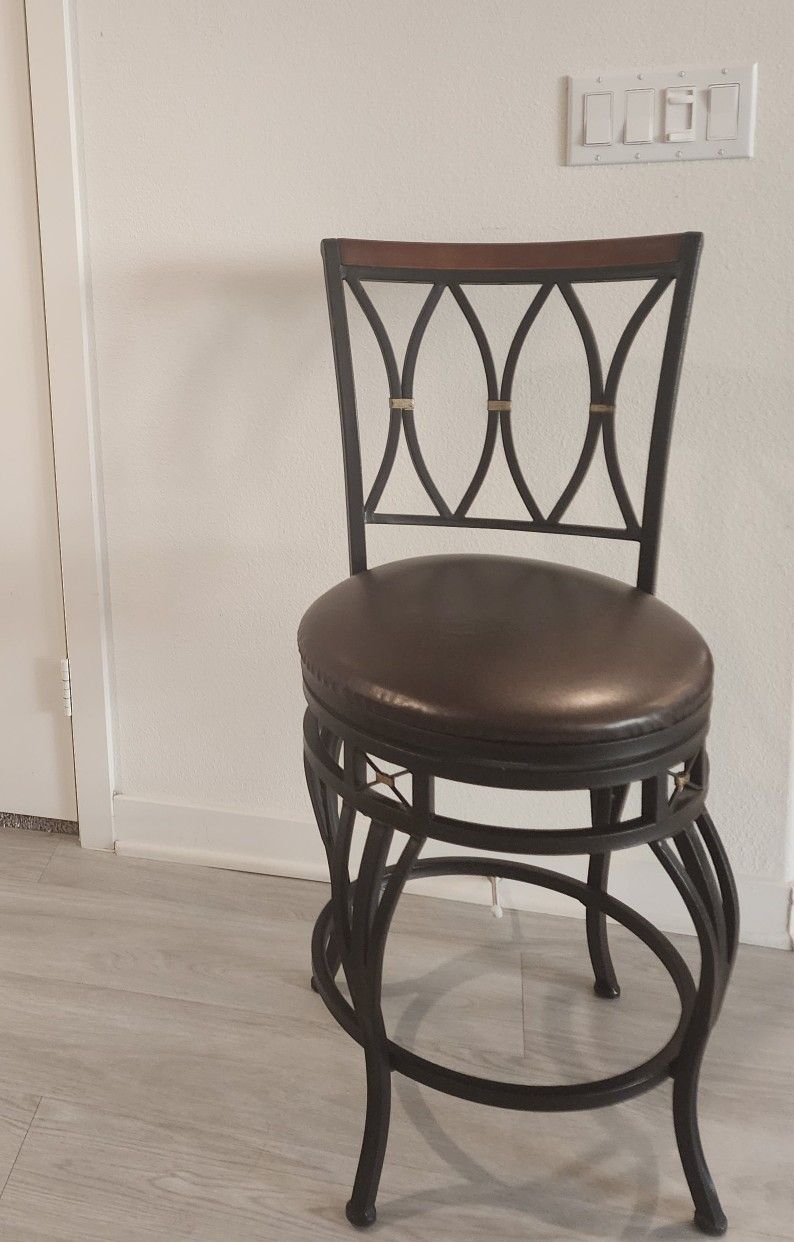 Hannah Counter Height Upholstered Bar Stools – Set of 3 (Allen + Roth) – OBO