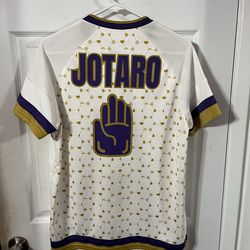 Jotaro Adult Unisex Medium Jersey Shirt Polyester Jojos Bizzare Adventure.  Preowned excellent condition.