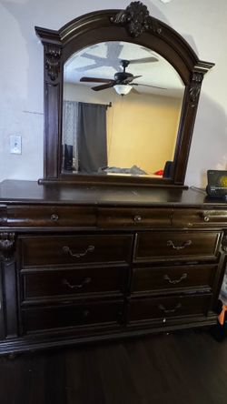 Solid Wood Dresser and mirror $50 must go