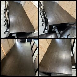 Espresso Table And 3 Chairs 