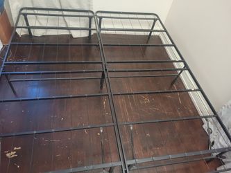 Black Metal Cal King Size Bed Frame