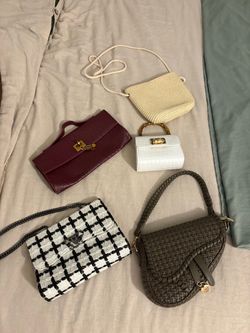 5 Piece Handbag Bundle – Neutral & Classic Purse Collection