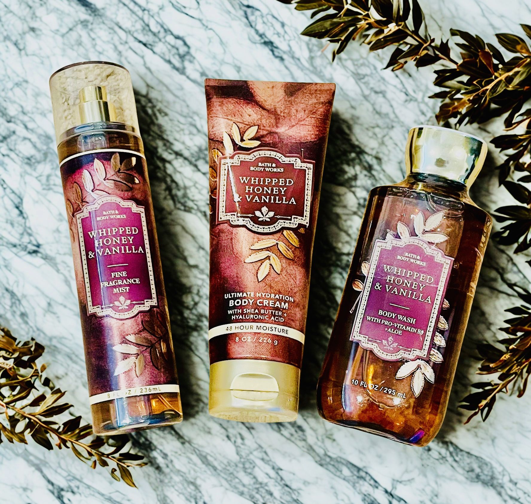 Bath & Body Works “Whipped Honey Vanilla” Body Care Set