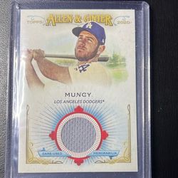 2020 Allen & Ginter Max Muncy Game Used Relic Full Size