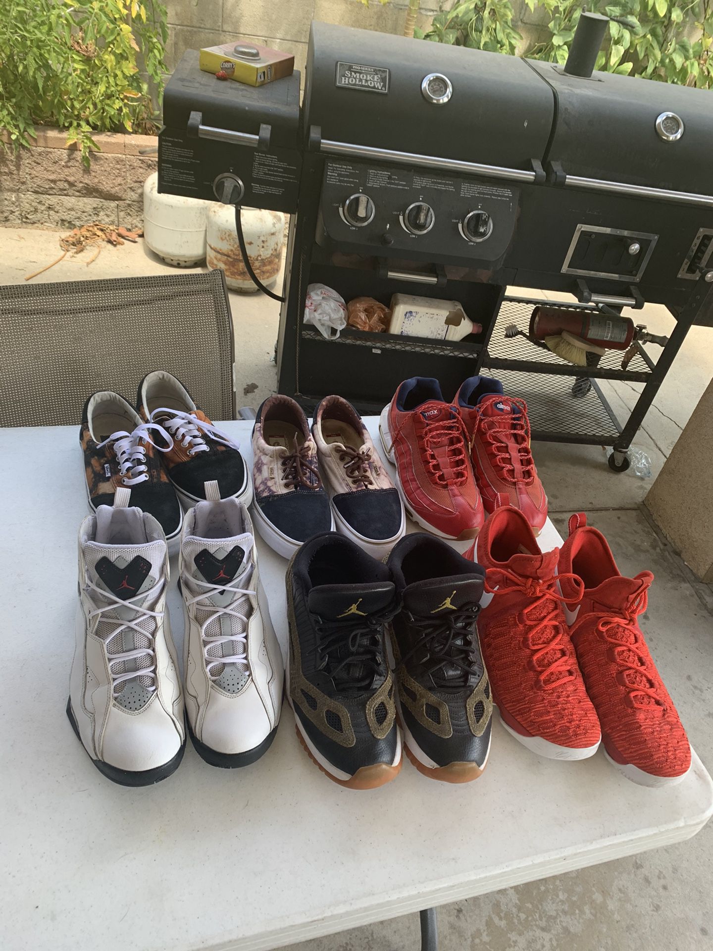 6 pairs size 12 Jordan KD Vans Air Max