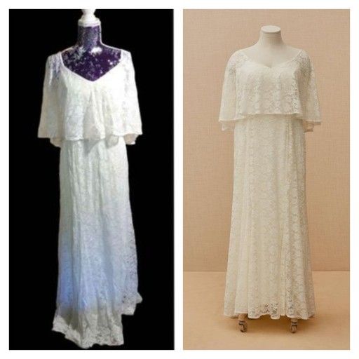 Torrid NWT Size 14 Lace Ivory Capelet Wedding Gown