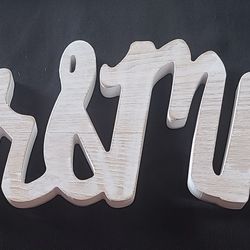 Mr And Mrs Wooden Sign 