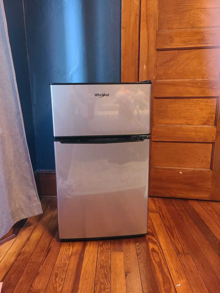Whirlpool 3.1 Cu Ft Mini Refrigerator Stainless Steel- Never Used