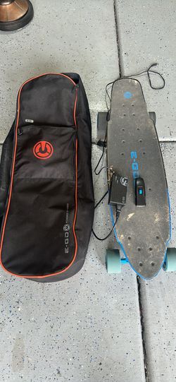 The image shows a used Yuneec E-GO2. electric longboard