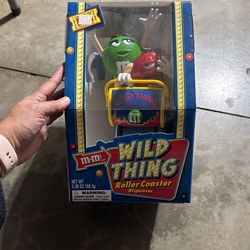 Brand New Sealed Never Used Collectible Limited Edition M&M Wild Thing Roller Coaster Candy Dispenser Vintage