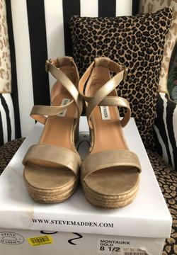 Steve Madden Gold Wedge 8 1/2