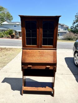 Oak Bureau Bookcase